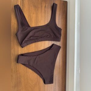 Skims tank bikini top and mid waist bottoms
